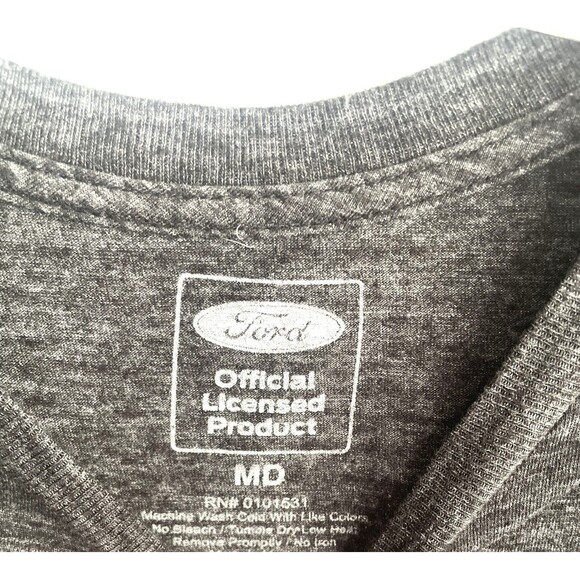 Ford Licensed Mustang Graphic Tee T-Shirt (Men’s Size M) Heathered Gray • EUC - Picture 3 of 3
